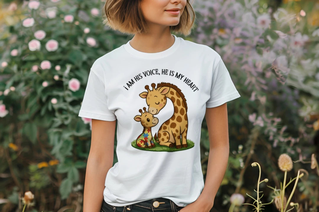 I am his voice, He is my heart Womens shirt