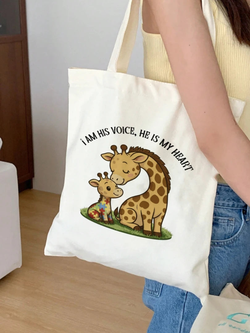 I am his voice, He Is My Heart Tote Bag